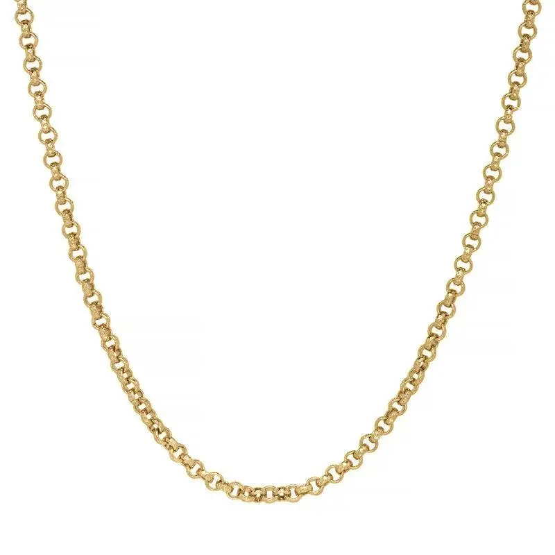 New 4mm Gold Diamond Cut Pattern Belcher Chain – 24 Inch 1