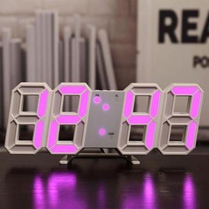 3D Digital Clock, LED Electronic Bedside Clock, USB Wall Clock, Mute Alarm Clock For Bedroom & Living Room Decor