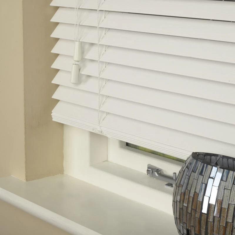 Product Introduction of Awesome Store PVC & Wood Wooden Grain Effect Window Venetian Blind Blinds Easy Fit Curtains Trimmable Fittings Windows Treatment Privacy Shutters Twist Open Close (Black-PVC, 45x150) 20