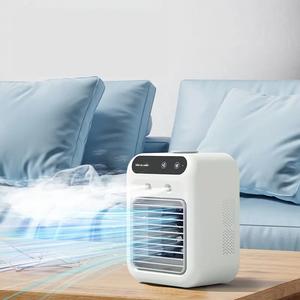 Portable Air Cooler Fan, Adjustable 2-speed Wind Suitable for Office Bedroom, Small USB Fan for Personal Use Personal Evaporative Cooler, 1800mAh Battery with 500ml Water Tank, Multifunctional Cooling Fan