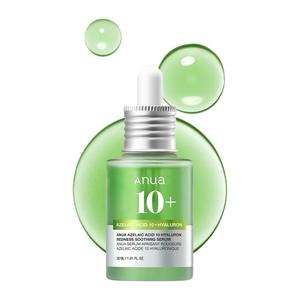 Anua 10+ Azelaic Acid 10 + Hyaluron Redness Soothing Serum - 30ml | Soothes Redness & Hydrates Sensitive Skin and