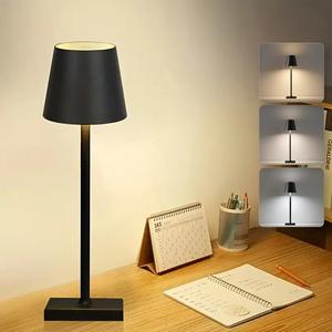 USB Rechargeable Desk Lamp, 2 Section Assembly Table Lamp, 3 Color Touch Control LED Desk Light for Home Office Bedroom Study Room