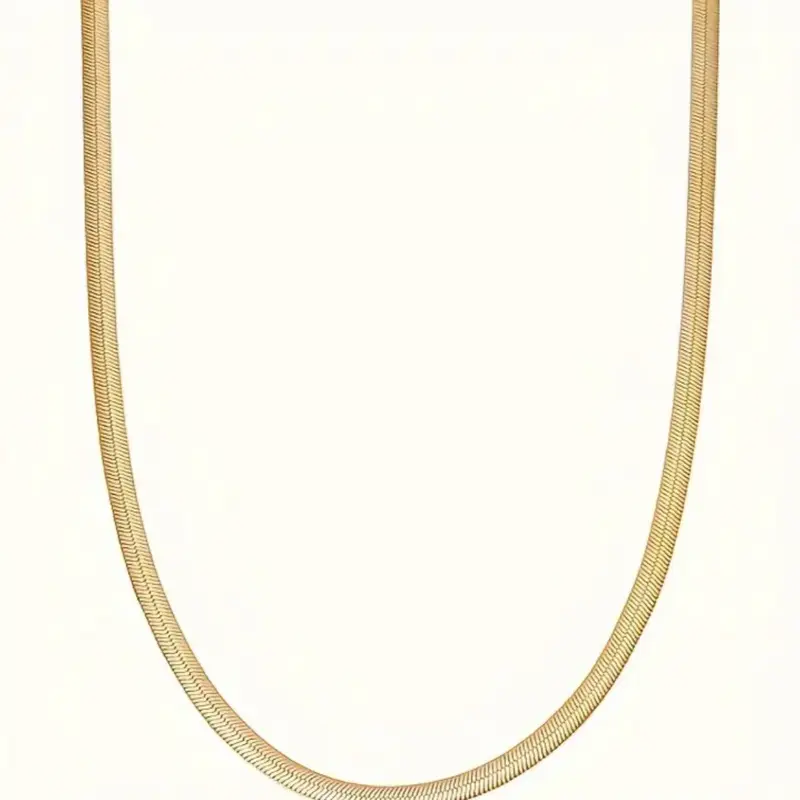 Gold Stainless Steel Snake Chain Necklace