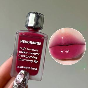 HERORANGE Light Glass-Like Lip Lacquer - Mirror Shine, Hydrating Formula; Smudge-Proof, Long-Wear, and Skin-Brightening Gloss Hydrate