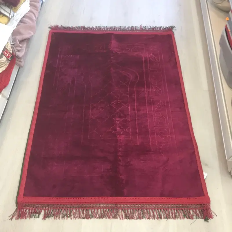Red prayer rug