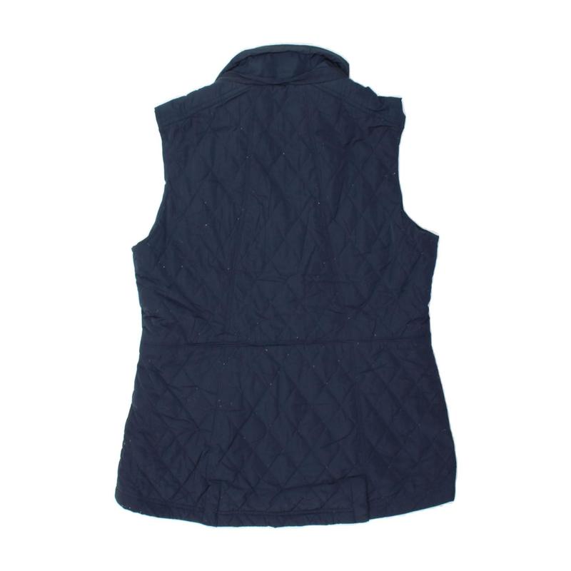 Pre-Owned Vintage ATHLETA Womens Quilted Gilet UK 18 XL Navy Blue Polyester 2