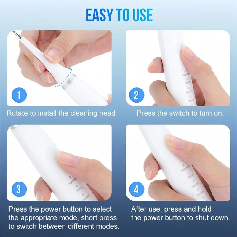 【UK SELLER 】Electric Tooth Cleaning Instrument, 5 Modes Cordless Teeth Cleaner & Waterproof Oral Irrigator Combo, Protect Dental Health Mother's Day and Father's Day gifts 7