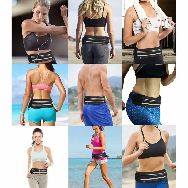 Running Belt Unisex Sports Jogging Phone Keys Mobile Money Bum Bag Waist Travel 5