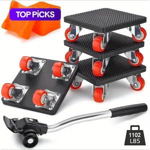 Furniture Moving and Raising Tool Set, 360° Rotatable Furniture Moving Tool, Furniture Moving Wheel, Furniture Moving Tool for Bed, Sofa, Desk, Furniture Lift Mover #TOP PICKS