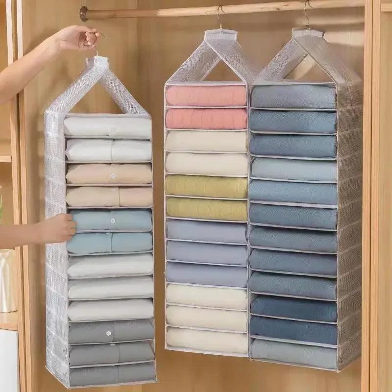 1pc Wardrobe Hanging Storage Bag Cabinet Organizer For Pants Socks T-Shirt Underwear Organizer Hanging Closet Organizer 6