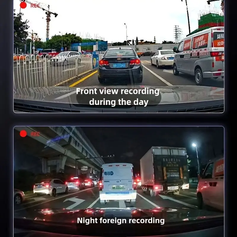 1080P Dual Lens Dash Cam with Night Vision Compact Car Security Cam – Front + Cabin View Loop Recording 6