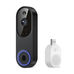 Smart Wireless Video Doorbell Camera with Chime, Wifi Smart Doorbell, Rechargeable AI Human Detection Doorbell with Two-Way Audio, Night Vision, Real-Time Alerts