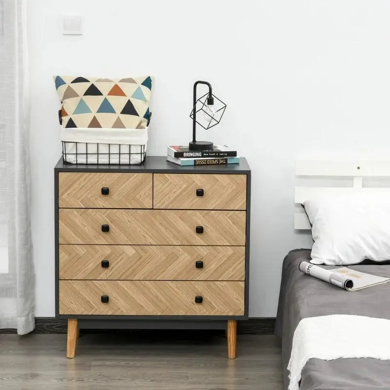 5-Drawer Chest with Metal Handles for Bedroom 1