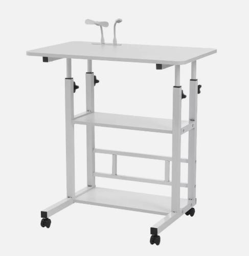 Mobile Over Bed Folding Tray Laptop Table Breakfast Table With USB Fan & Light 2