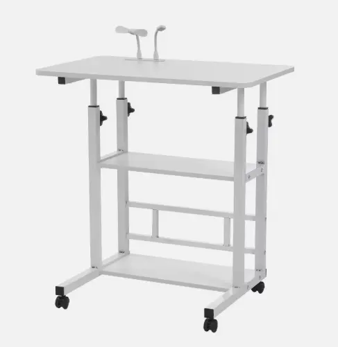 Mobile Over Bed Folding Tray Laptop Table Breakfast Table With USB Fan & Light 2