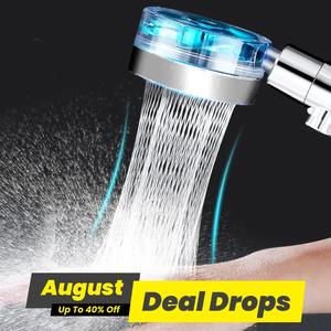Turbocharged Filter Shower Head, Adjustable Handheld Showers with Adjustable Water Pressure, High Pressure Shower Head, Water Saving Showerhead, Bathroom Shower Equipment, Waterfall, Fixtures, Rain Shower Head