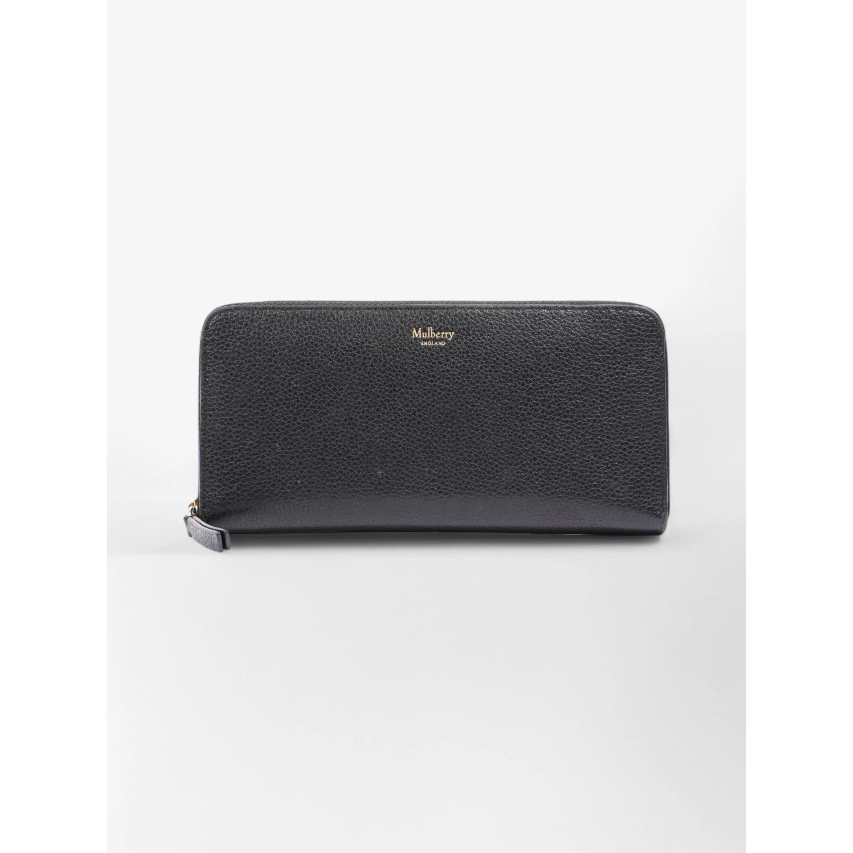 Preowned Mulberry Zip Around Purse Black Leather