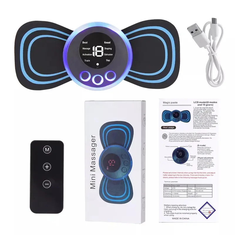 Mini Massager Machine with 8 Modes and 19 Levels for Pain Relief and Comfort 8
