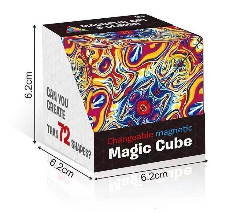 Starry Sky Rubik's Cube Set - 2 Pieces, 2-in-1 3D Puzzle Toy for Stress-Relieving Fun 4