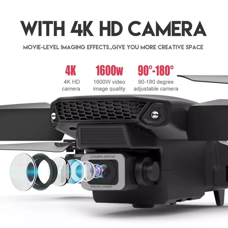 2025 New RC Drone With 4K HD Dual Camera WiFi FPV Foldable Quadcopter 3