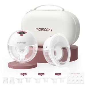 Momcozy M5 Hands Free Breast Pump, Wearable Breast Pump of Baby Mouth Double-Sealed Flange with 3 Modes & 9 Levels, Electric Breast Pump Portable - 24mm
