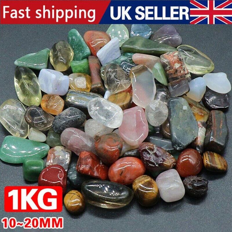 1KG Best Healing Natural Crystals Tumble Stones Mixed Chakra Gemstones 10-20mm 7