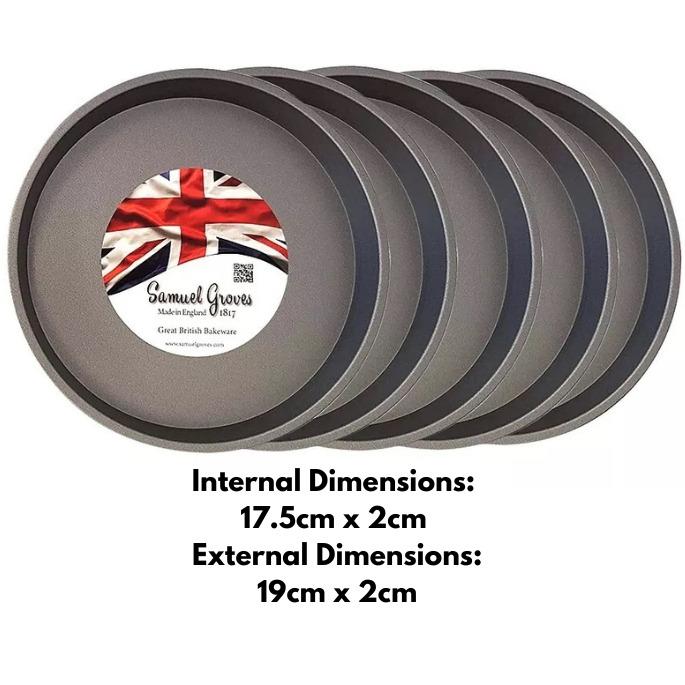 5x 7” Layer Cake Rainbow Baking Sponge Tin Set - Double Coated Non Stick, Perfect for Baking Enthusiasts 1