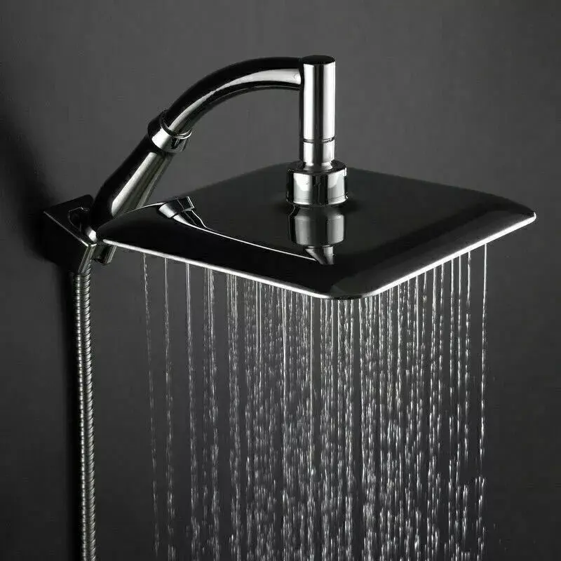 High Pressure Stainless Steel Shower Head Extension with Shower Arm 2