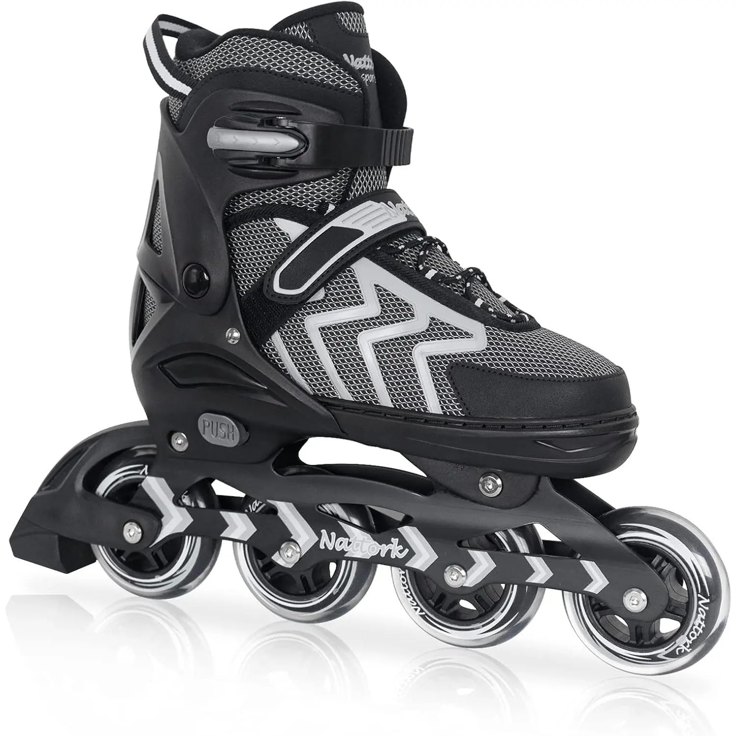 Adjustable Inline Skates for Youth Adult with Light Up Wheel, Outdoor or Indoor Illuminating Roller Skates for Girls and Boys Beginners