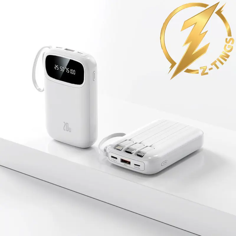 Z-TINGS Power Bank 20000mAH Mini Portable Charger with FastCharging and Battery Level display,External Battery Accessories,Compatible for Phones, iPad, Headphones,Multiple Devices Charging,Charing Mobile,Charger,Portable Charger,Gift Ideas smallest 8