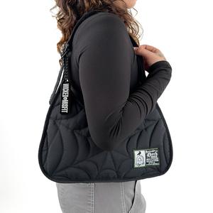 Recycled Nylon Spiderweb Puff Shoulder Bag By Wicked Misfit