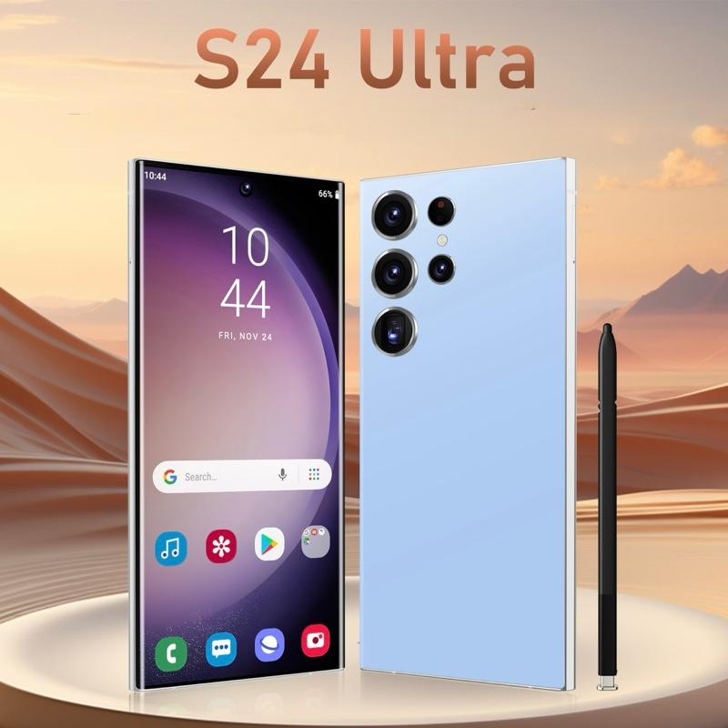 Product Introduction of S24 Ultra Smartphone with Stylus Pen | 6.6" Curved HD+ Display | 3GB RAM + 64GB | 4500mAh Battery | Global 4G LTE Charging Expandable Fingerprint Rear Screen Cellphone Card Camera 27