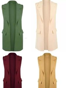 Findfashion Women's Sleeveless Casual Wear Open Flap Pocket Waist Coat For Ladies