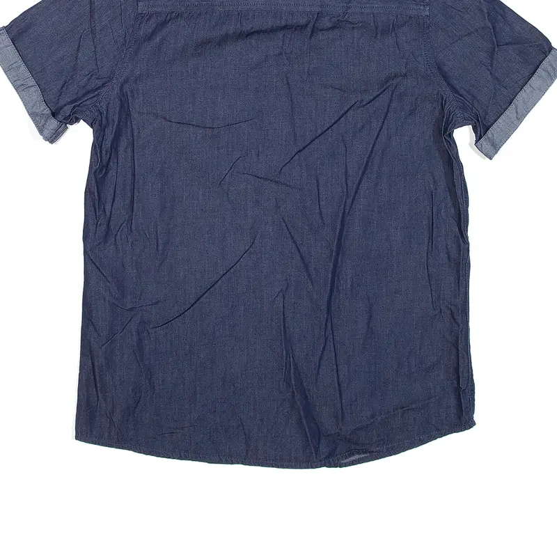 KICKERS Plain Shirt Blue Short Sleeve Boys S 5