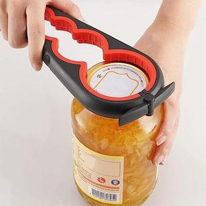 Durable 4 in 1 Can Opener, 1 Count Manual Jar Opener for Elderly, Arthritis Hand and Any Strength Low People, Easily Open The Lid
