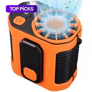 BUBPUP 3 in 1 Outdoor Fan (1 Count), USB Rechargeable Waist Cooling Fan with Flashlight & Power Bank, Portable Fan for Outdoor Work, Hiking, Camping, Travel, Multifunctional Cooling Fan #TOP PICKS