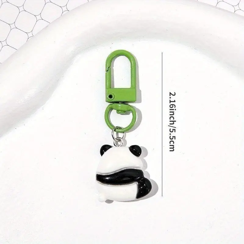 (Giveaway) 1pcs Cute Cartoon Panda Keychains, Aluminum Alloy Uncharged Key Ring Charms for Backpacks, Bags, Perfect Gift for Family and Friends 5