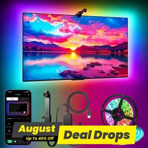 USB LED Light Strip, 1 Set RGB Color Changing LED Light Strip with Remote Control, Decorative Smart LED Strip Lights TV Backlight, LED Ambient Light for Home Decor