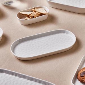 Karaca x by Refika Bembeyaz Bone China Oval Serving Platter 24cm, White