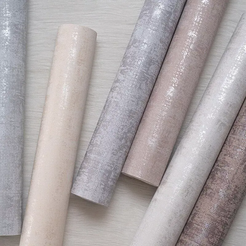 Industrial Concrete Textured Brown Wallpaper Metallic Glitter Wall Paper 5㎡/Roll 4