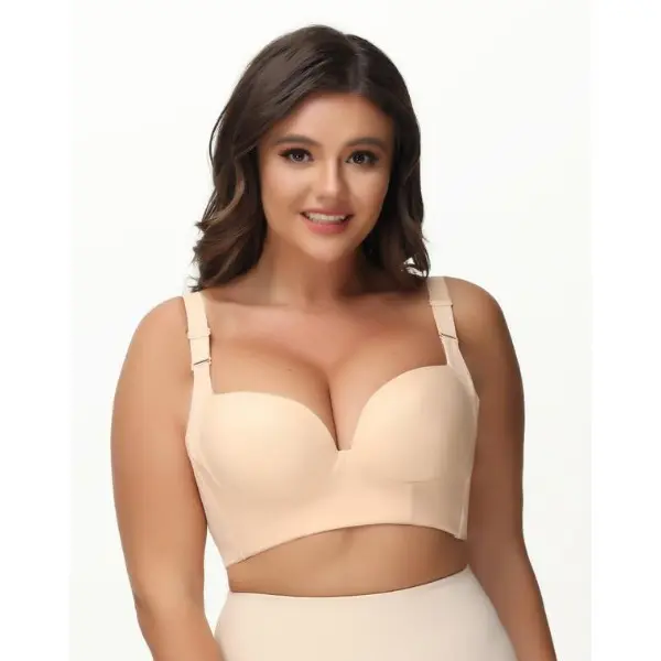 Back Smoothing Bra Push Up Bra Hide Back No Underwear Simple Full Coverage ComfortSeamless Bra Breathable Bra Womenswear Lady Minimalist 7