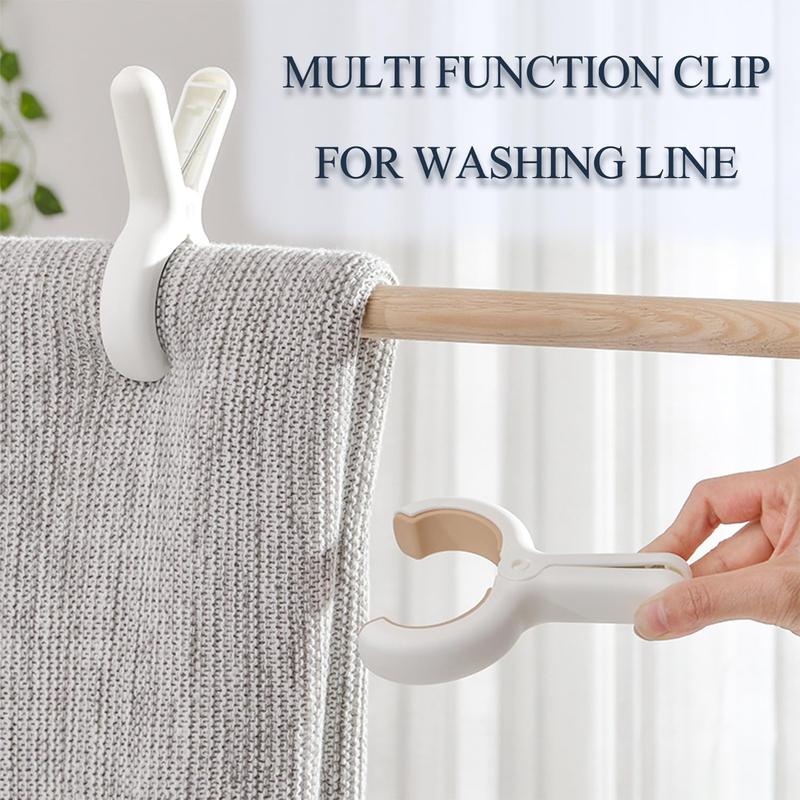 8 Pcs Beach Towel Clips, Towel Clips for Sun Loungers, Plastic Towel Clips, Non-Slip Towel Pegs, Strong Grip Clothes Pegs for Sun Lounger, Laundry, Pool Chairs, Sunbeds, for Beach, Garden, Pool 4