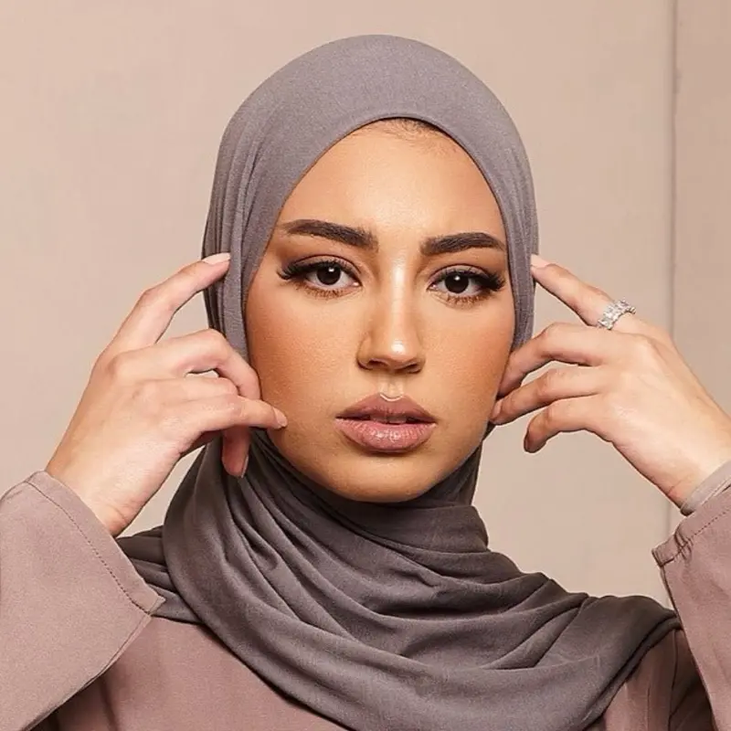 Soft Stretchy Jersey Hijab for Women - Versatile Scarf Wrap for Formal and Casual Occasions 1
