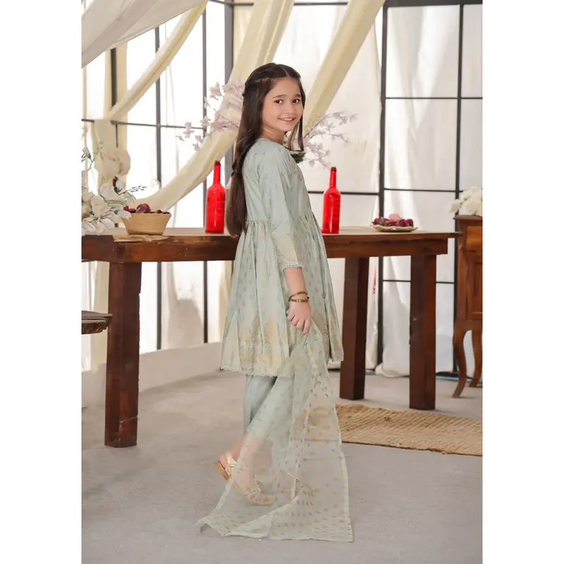 HK245 Gavinchi -Mint Readymade Mother & Daughter Dress 5