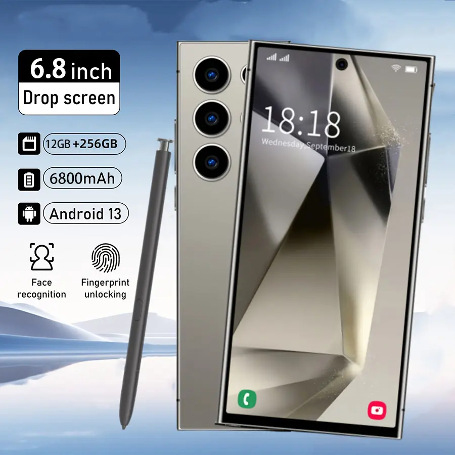 Unlocked C37 5G Smartphone - 6.8" FHD+ Display, 12GB+512GB,13MP+50MP DualCameras, 6800mAh Battery,  Android 13, Stylus Included - Game, Cellphone
