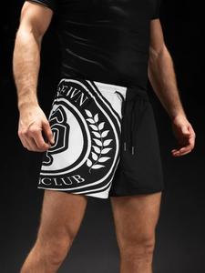 Men's Regular Fit Letter Print Boxer Briefs, Casual Comfy Breathable Swim Shorts for Summer, Men's Swimwear for Beach Vacation