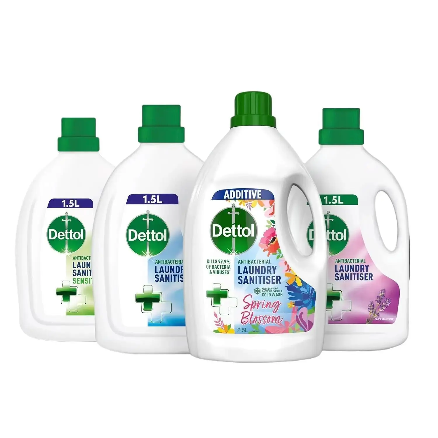 Dettol Antibacterial Laundry Cleanser, Sanitiser Additive, Fresh Cotton Fragrance, Multipack of 4 x 1.5 L, Total of 6L (Packaging may vary)