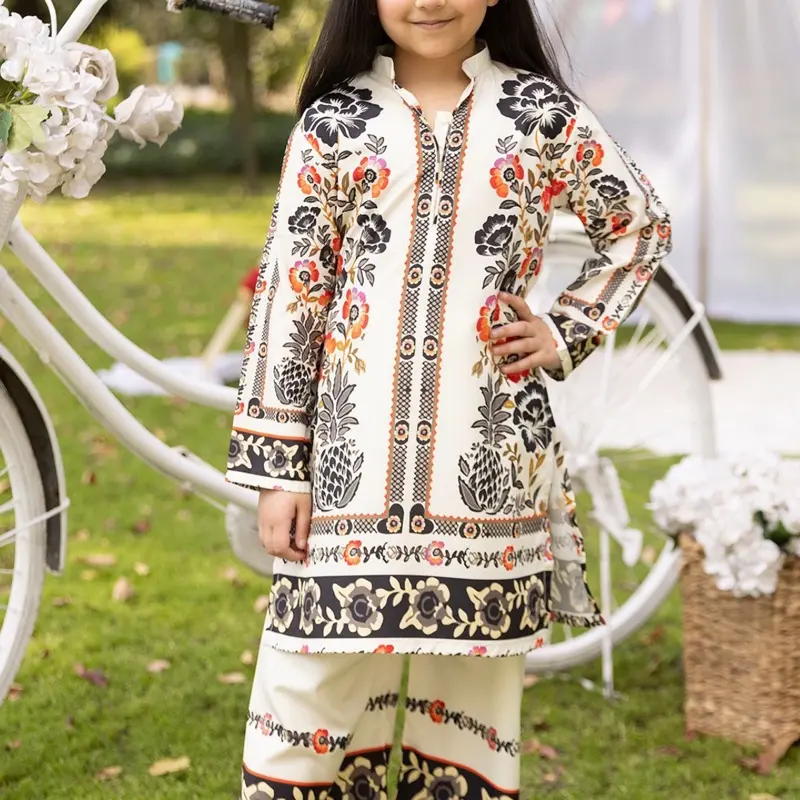 Olivia kids Mother Daughter Printed Co-Ord Set - Two Pieces Readymade Suits