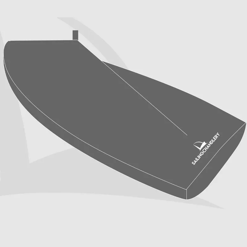 Solo Boat Cover - Boom Up - PVC Grey 1