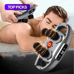 6-head Back Massager, 9-speed Adjustment Muscle Massager with Red Light Heating, Professional Muscle Massage Tool for Home & Travel #TOP PICKS